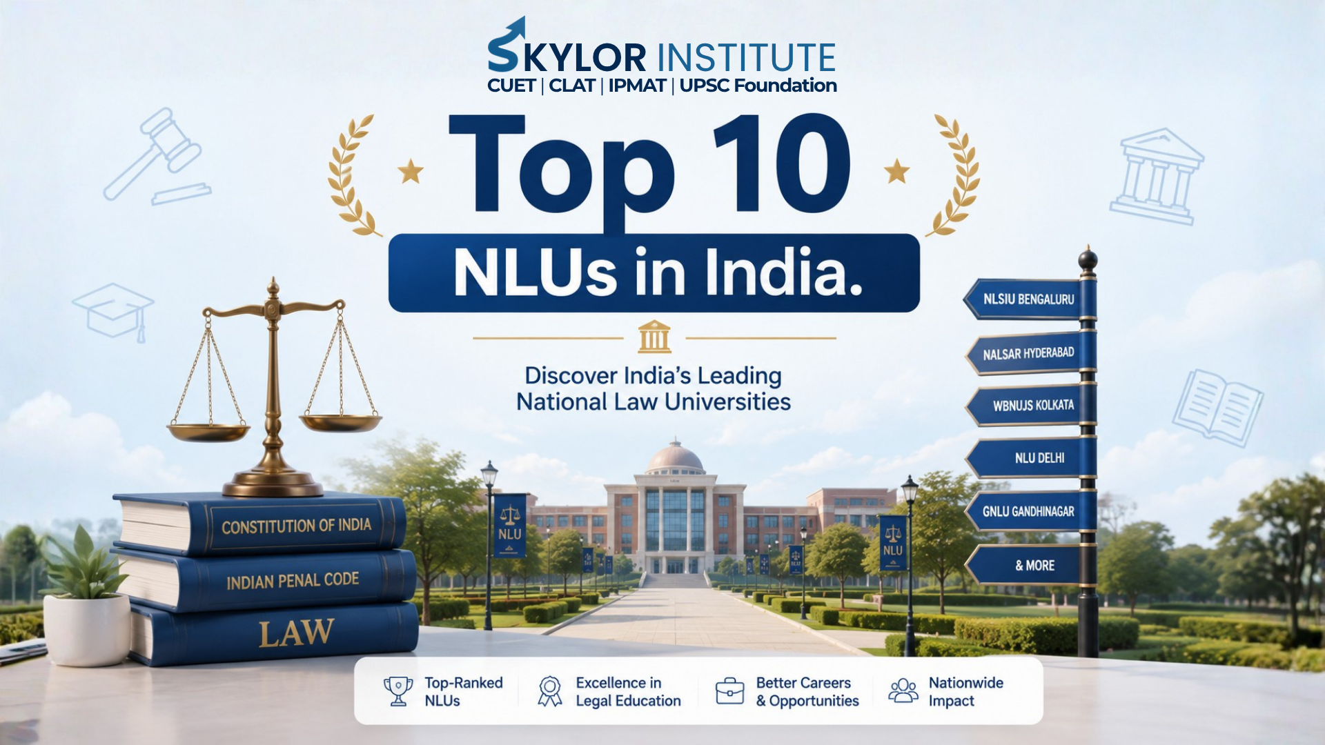 Top 10 NLUs in India: Cutoffs, Placement Packages, and Expected CLAT Scores
